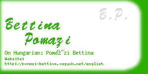 bettina pomazi business card